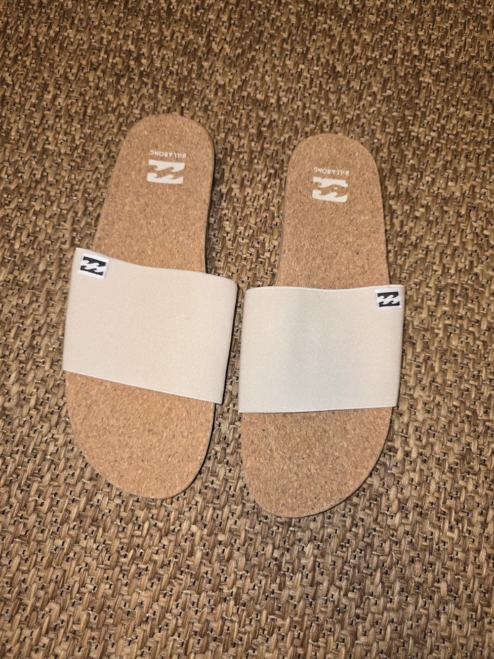 Billabong Womens Cork Slide Sandals in Beige